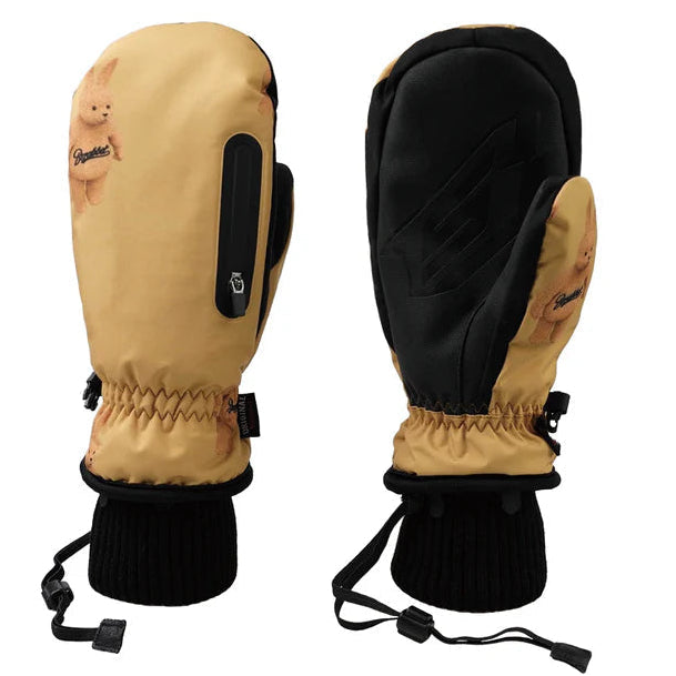 3D BEARRABBIT ZIPPER POCKET GLOVE BROWN | TOGETH1R SNOWBOARD 3D BEARRABBIT ZIPPER POCKET GLOVE BROWN | TOGETH1R SNOWBOARD