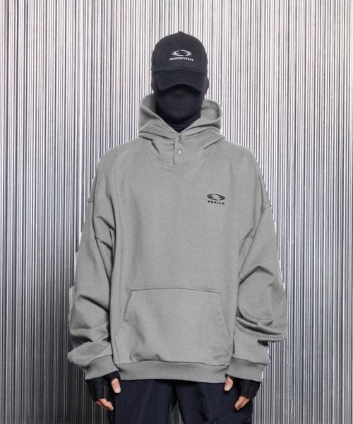 パーカー・フーディ GRAILZ ESSENTIAL OVERSIZED HOODIE MELANGE GREY GR23SSMH04MG GRAILZ ESSENTIAL OVERSIZED HOODIE MELANGE GREY GR23SSMH04MG