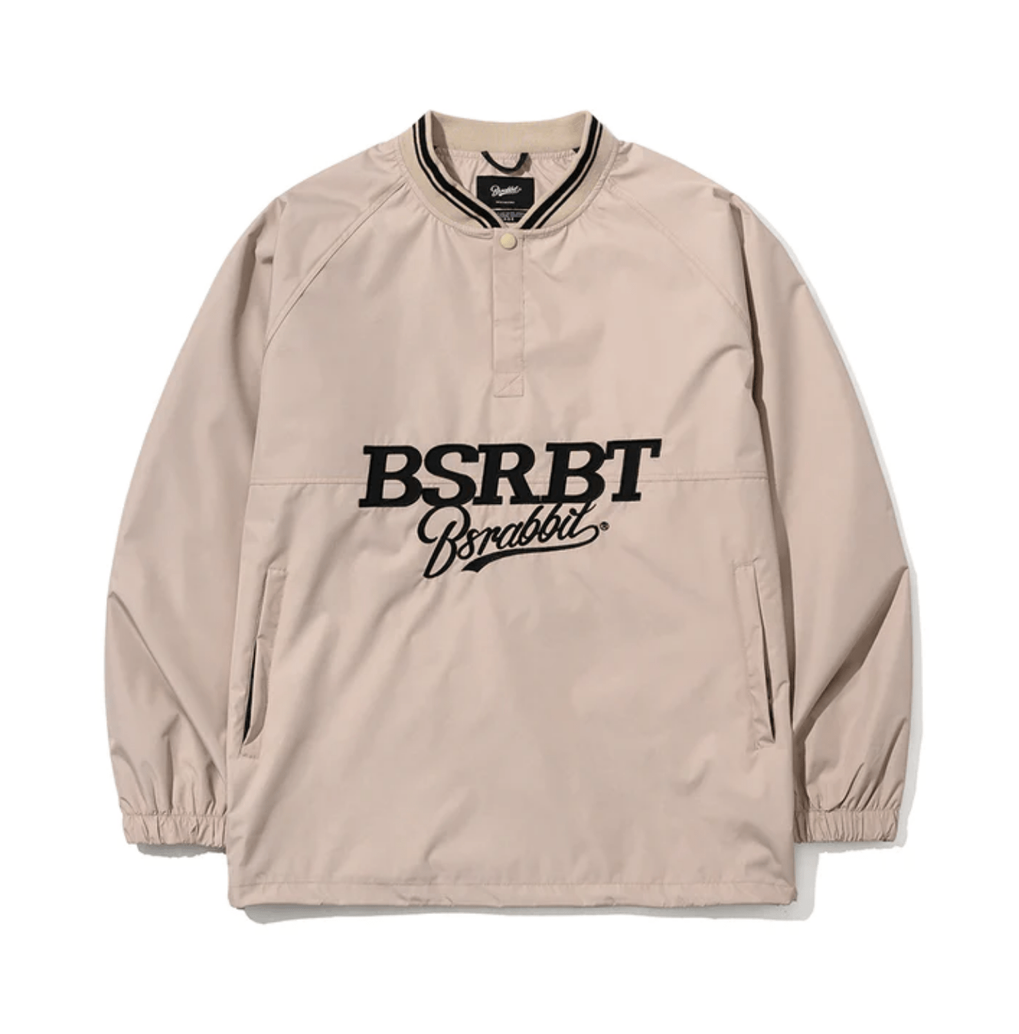 BSRABBIT BSRBT SPORTY PULLOVER SNAP JACKET BEIGE | TOGETH1R SNOWBOARD