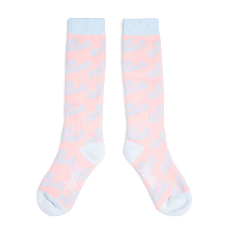 LOGO SNOWBOARD SOCKS PINK