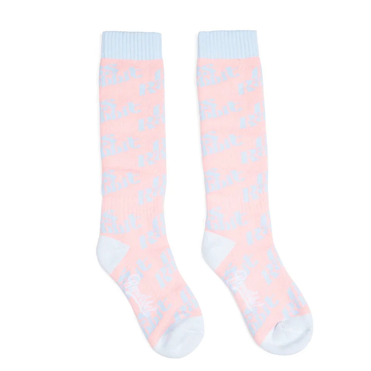 LOGO SNOWBOARD SOCKS PINK