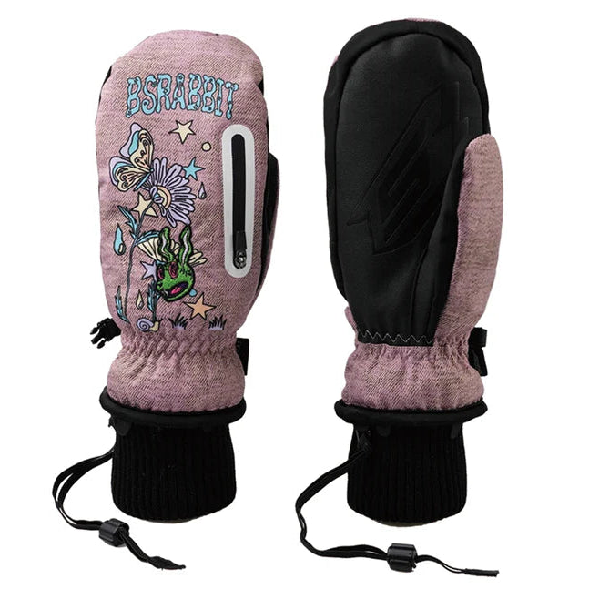 Trippy Rb World Zipper Pocket Glove Pink