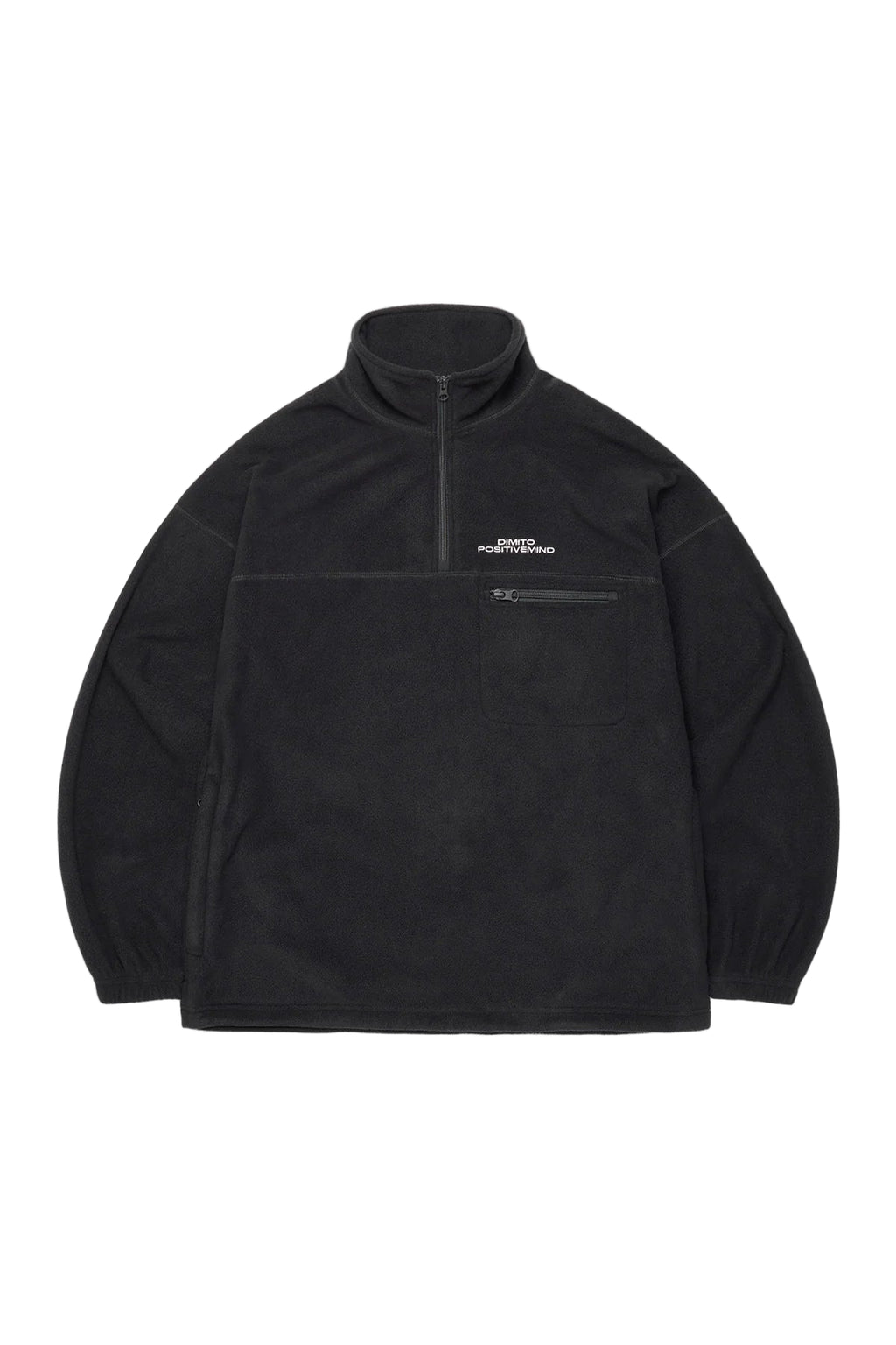 FLEECE HALF ZIP BLACK