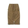 BSRABBIT LOGO HERRINGBONE SUPER WIDE VENTILATION PANTS BROWN