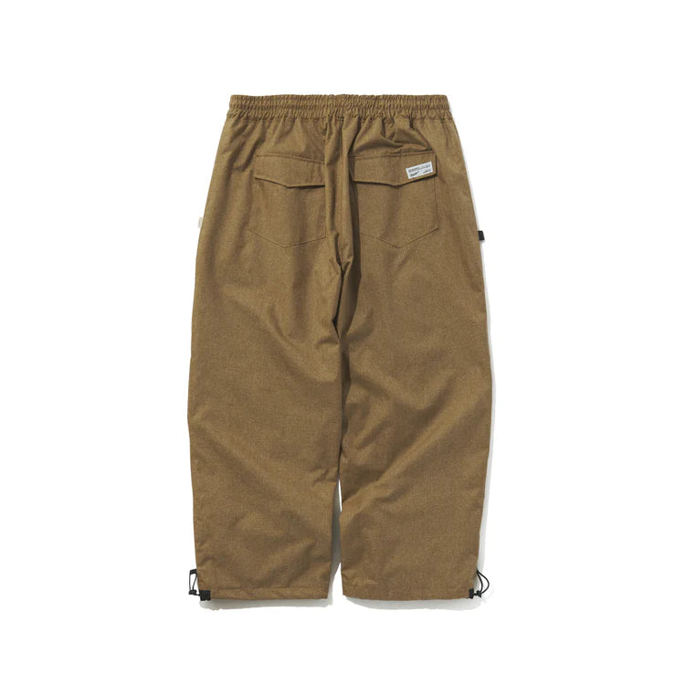 BSRABBIT LOGO HERRINGBONE SUPER WIDE VENTILATION PANTS BROWN