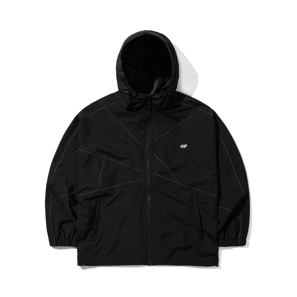 BSRABBIT SPIDERWEB HOODED JACKET BLACK