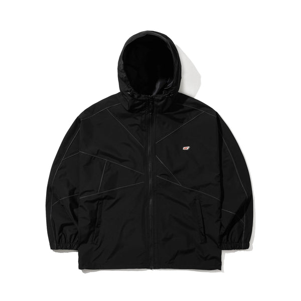 BSRABBIT SPIDERWEB HOODED JACKET BLACK