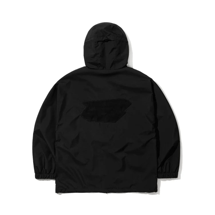 BSRABBIT SPIDERWEB HOODED JACKET BLACK