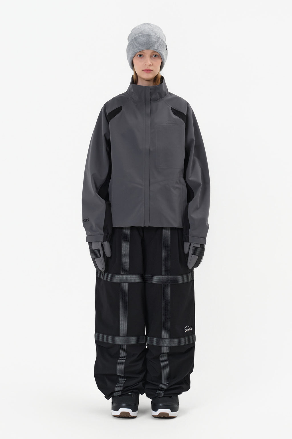 REFLECTIVE LINE BANDED PANTS (WIDE FIT LV.2) BLACK