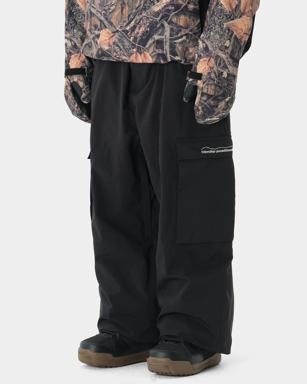 WIDE CARGO PANTS BLACK