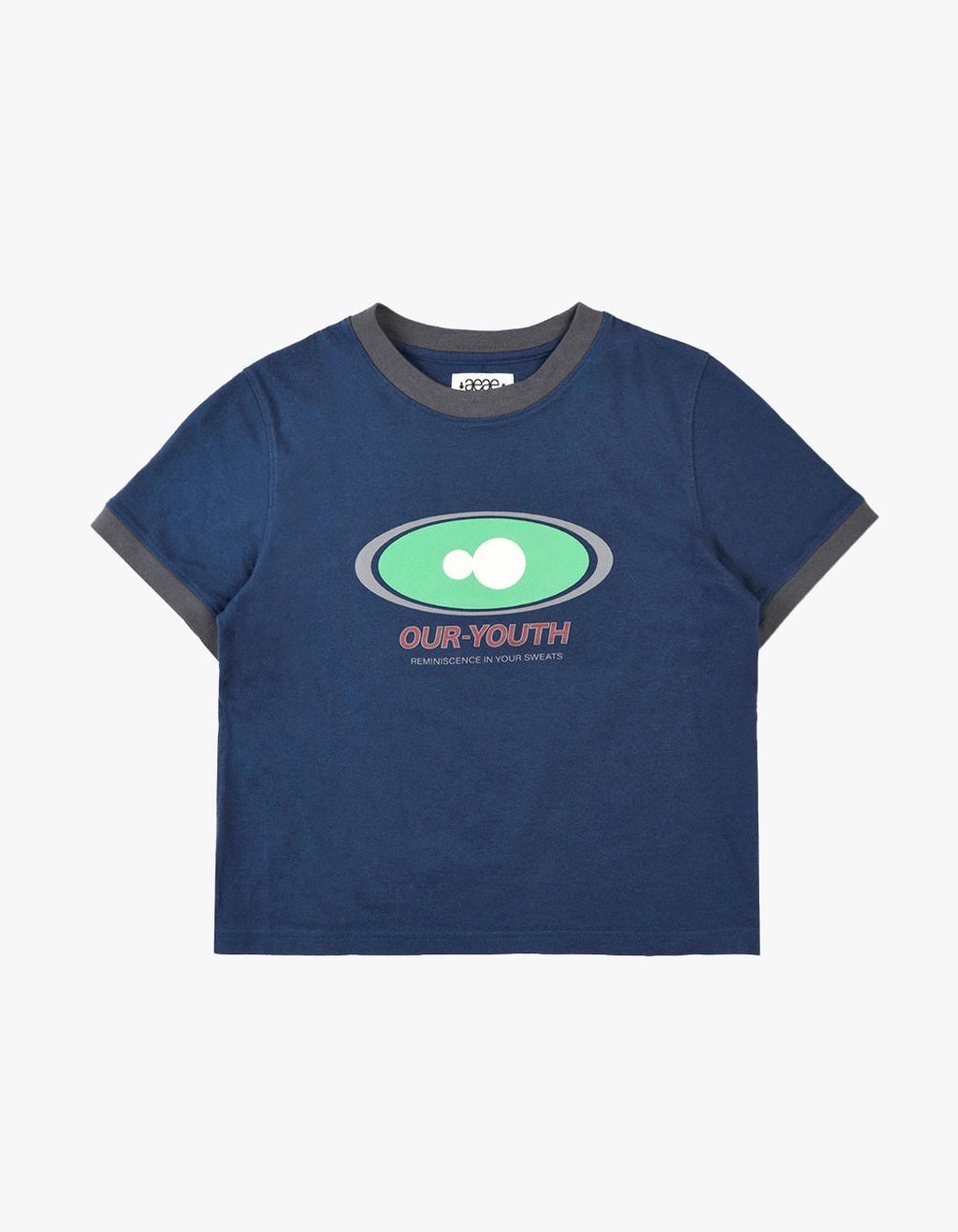 OVAL SYMBOL CROP T-SHIRTS NAVY 1168