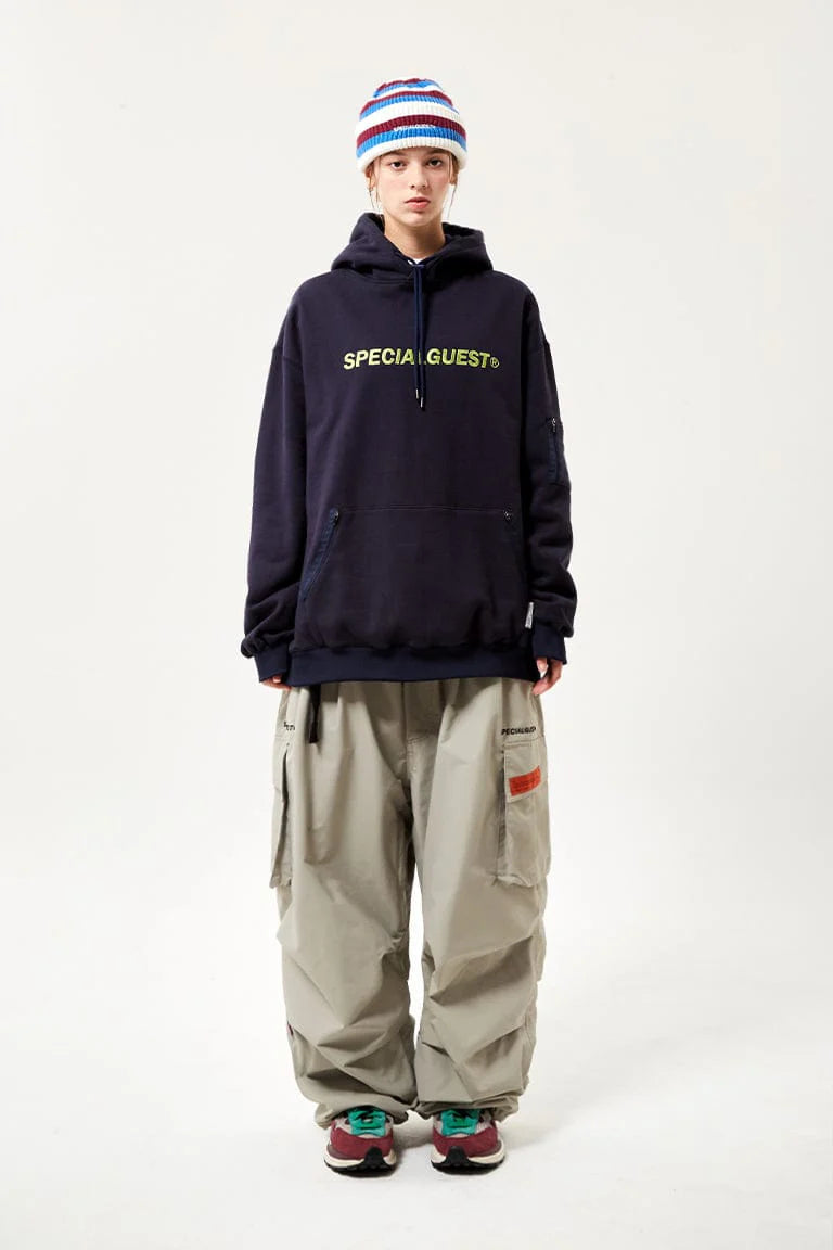 EASY WIDE HOODIE NAVY