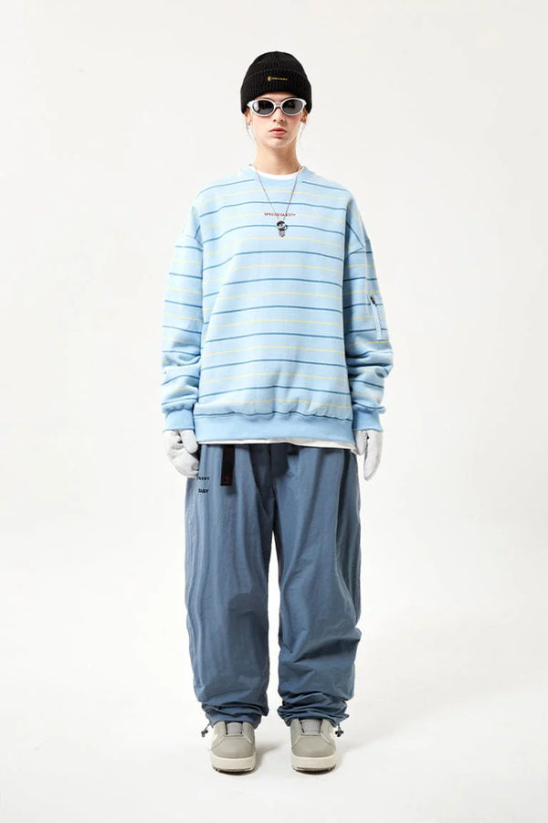V2 PINSTRIPE CREWNECK WINTER SKY