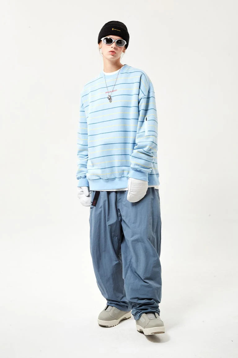 V2 PINSTRIPE CREWNECK WINTER SKY