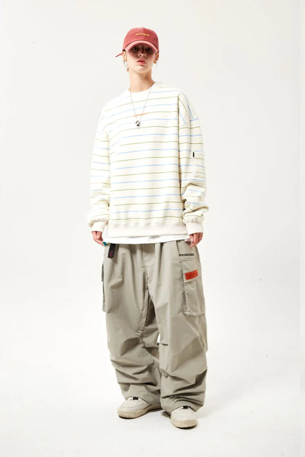 SPECIALGUEST V2 MOD SUPERWIDE CARGO SNOWBOARD PANTS – BAGGY FIT KHAKI BEIGE