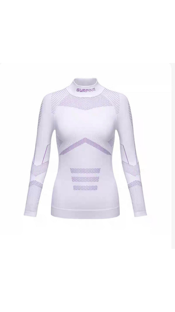 SURPINE BASE LAYER PRO SET WOMEN WHITE PURPLE