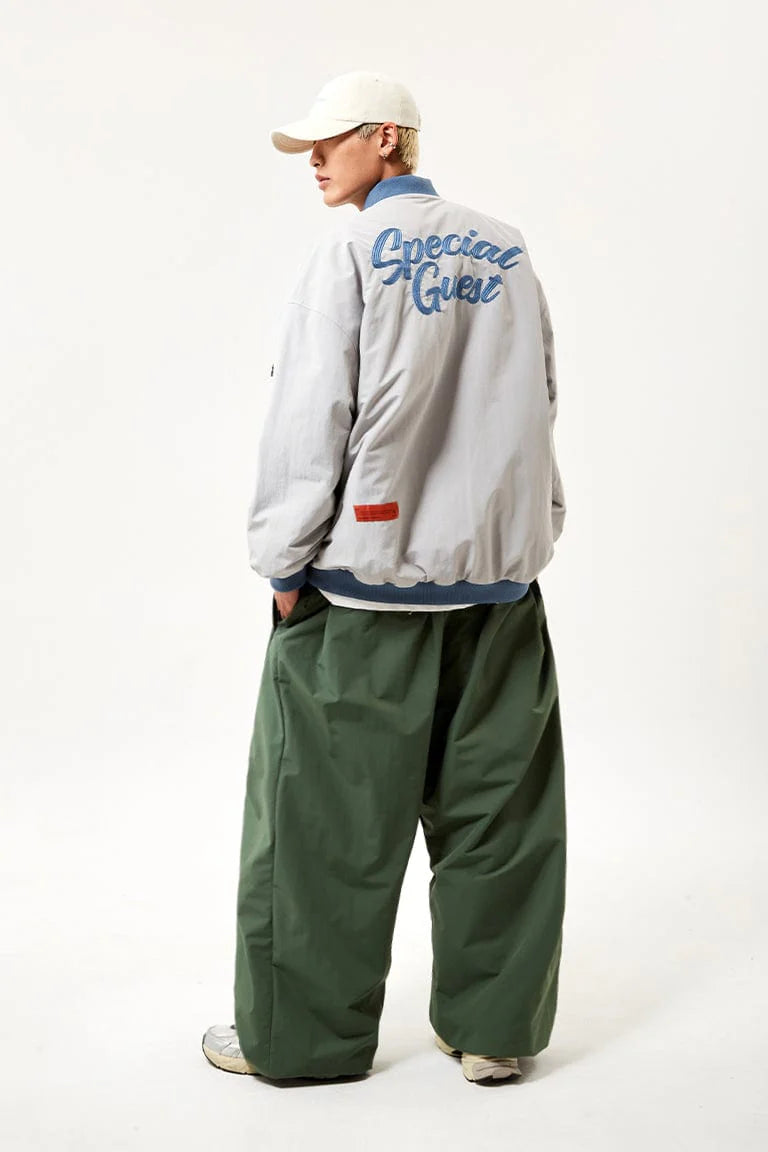 V2 WIDE VARSITY JACKET LIGHT GREY