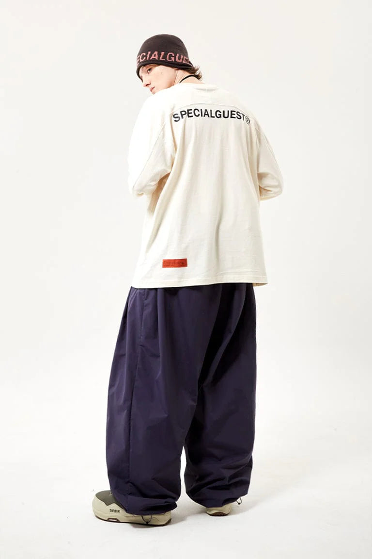 V2 LINEFLOW MERCERIZED L/S TEE IVORY