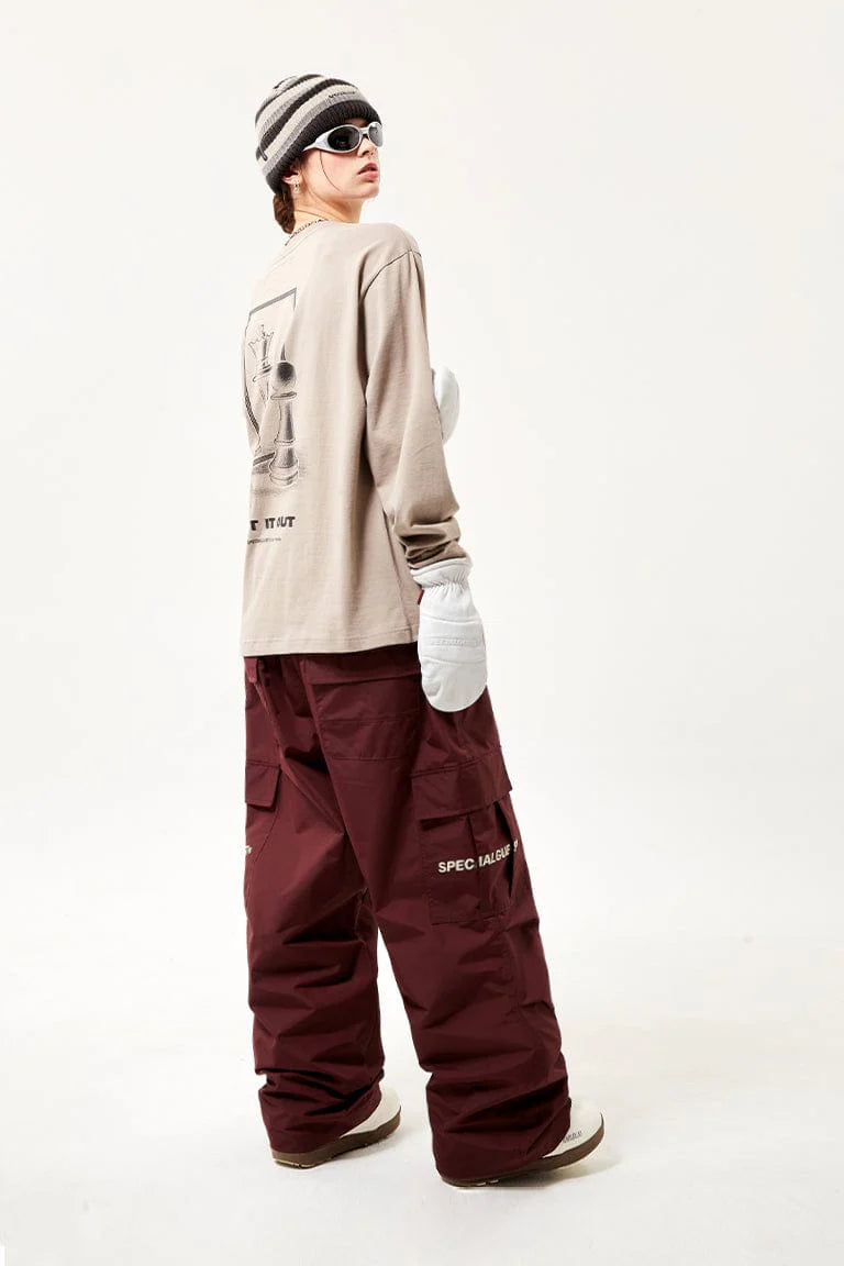 V2 OVERWIDE CARGO PANTS FC BURGUNDY