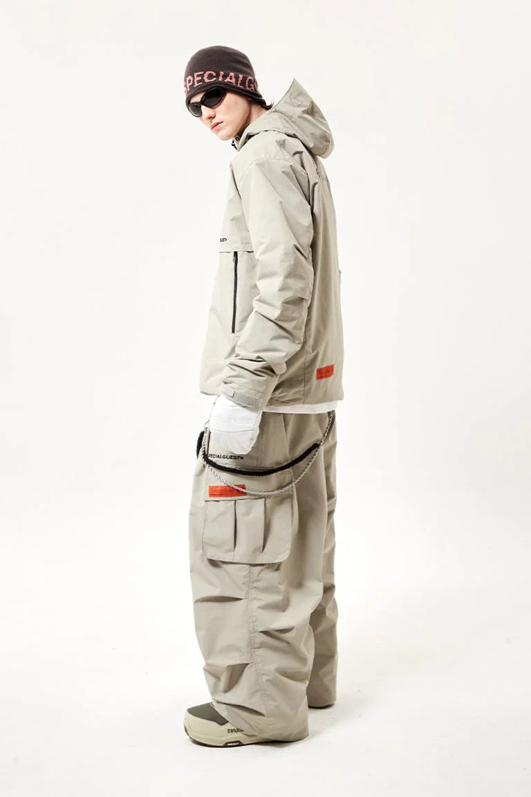 V2 MOD SUPERWIDE CARGO PANTS KHAKI BEIGE