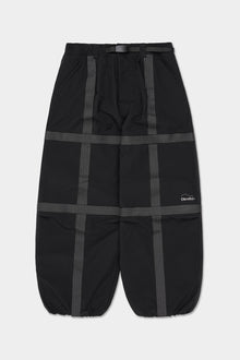 REFLECTIVE LINE BANDED PANTS (WIDE FIT LV.2) BLACK