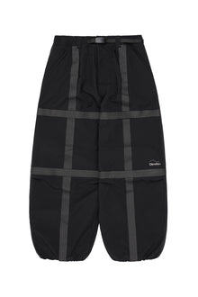 REFLECTIVE LINE BANDED PANTS (WIDE FIT LV.2) BLACK