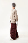 V2 OVERWIDE CARGO PANTS FC BURGUNDY