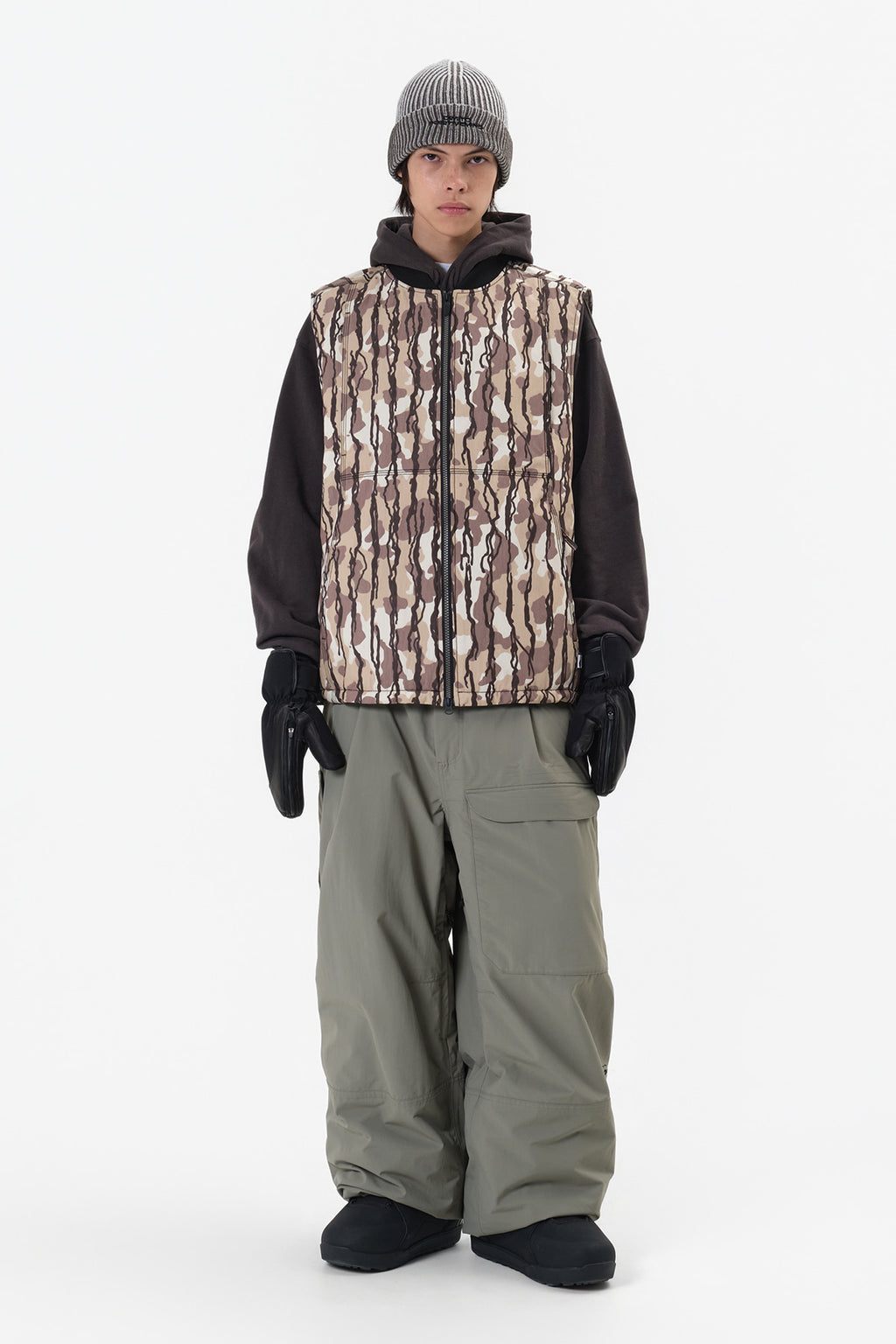 DECK WIDE BANDED PANTS (WIDE FIT LV.2) SLATE SAGE