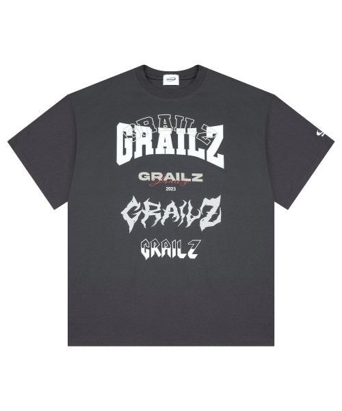 GRAILZ MULTI LOGO T SHIRT CHARCOAL