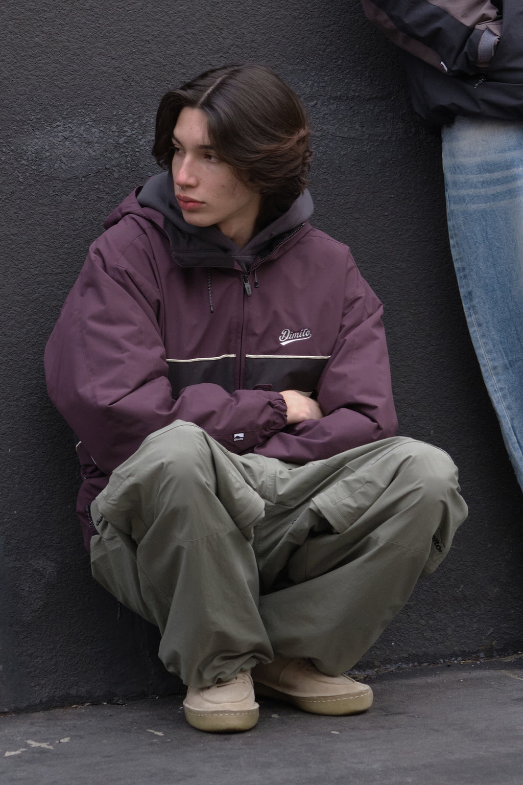 LINE WIND JACKET WINE