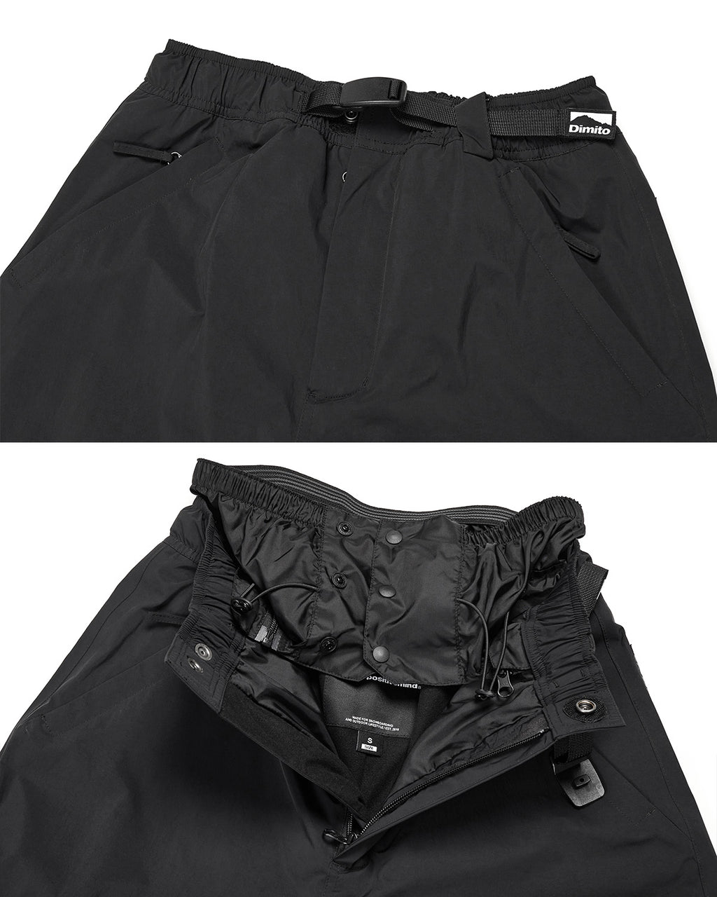 WIDE CARGO PANTS BLACK