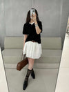 LACE MINI SKIRT WHITE F 1169