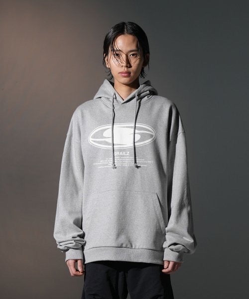 GRAILZ OVAL LOGO HOODIE MELANGE GREY