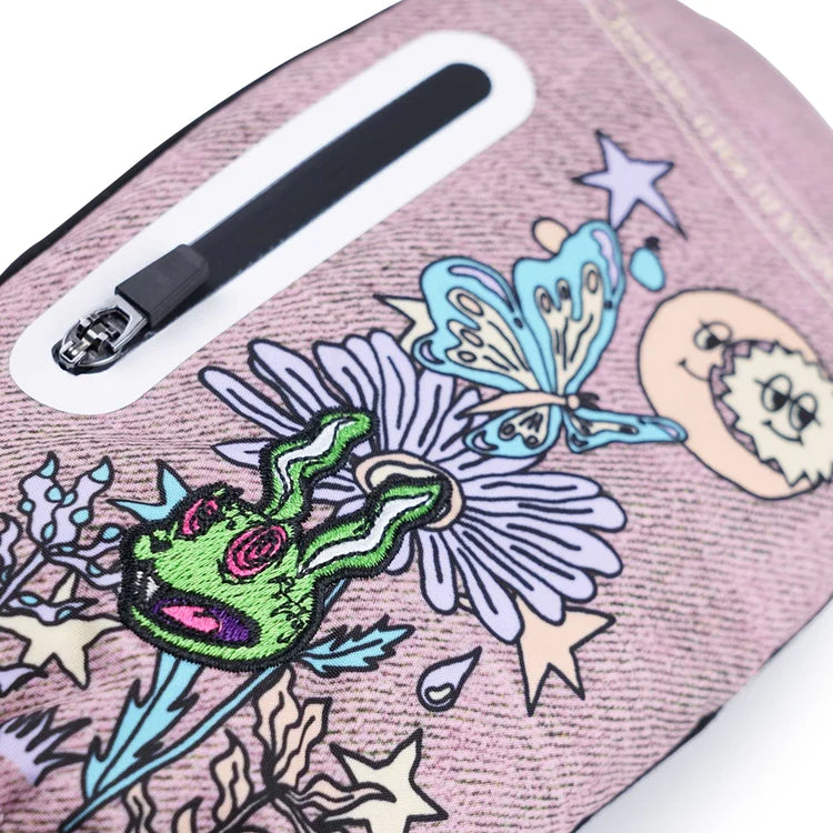 Trippy Rb World Zipper Pocket Glove Pink