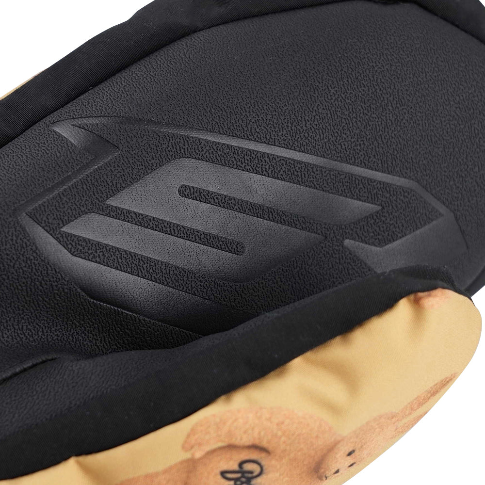 3D BEARRABBIT ZIPPER POCKET GLOVE BROWN | TOGETH1R SNOWBOARD