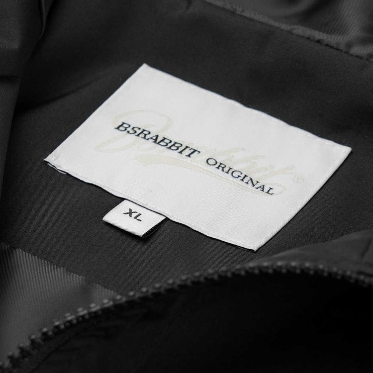 BSRABBIT SPIDERWEB HOODED JACKET BLACK