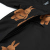 BSRABBIT 3D BEARRABBIT HOODED ANORAK JACKET BLACK