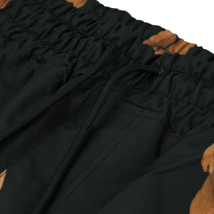 BSRABBIT 3D BEARRABBIT WIDE TRACK PANTS BLACK