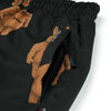 BSRABBIT 3D BEARRABBIT WIDE TRACK PANTS BLACK