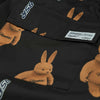 BSRABBIT 3D BEARRABBIT WIDE TRACK PANTS BLACK