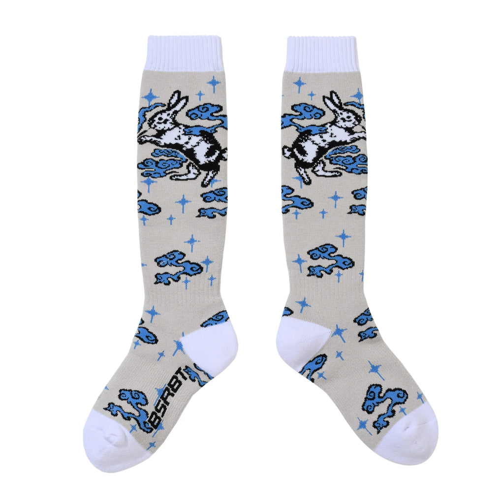 SMOKING RABBIT SNOWBOARD SOCKS GRAY