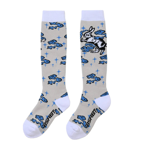 SMOKING RABBIT SNOWBOARD SOCKS GRAY