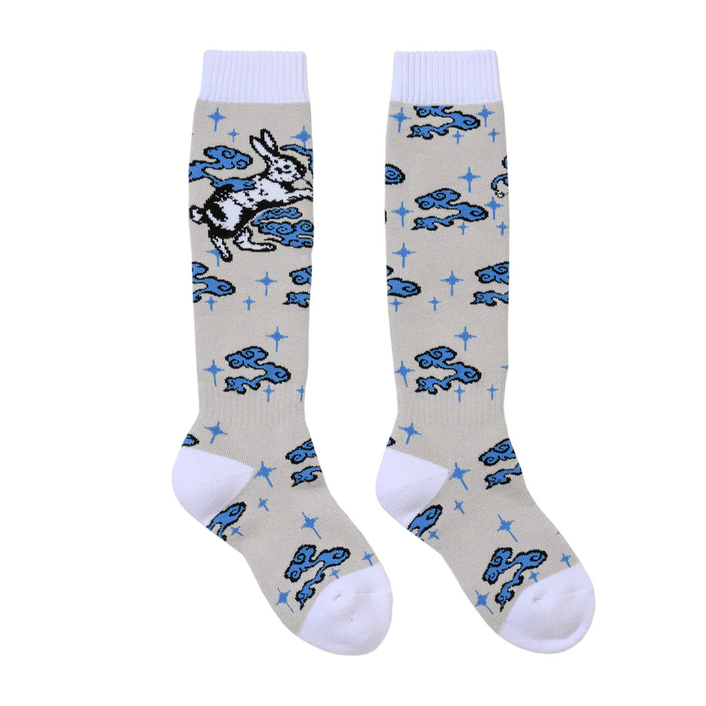 SMOKING RABBIT SNOWBOARD SOCKS GRAY