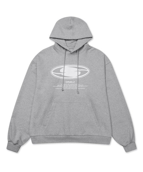 GRAILZ OVAL LOGO HOODIE MELANGE GREY