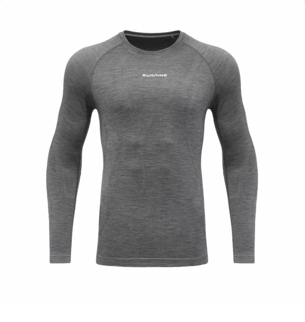 SURPINE MERINO WOOL BASE LAYER SET MEN GRAY