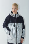 BSRABBIT MMM WINDBREAKER HOODED STRETCH JACKET SILVER/NAVY