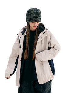BSRABBIT RETRO HOODED JACKET BEIGE