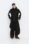 BSRABBIT UNUSUAL HOODED JACKET BLACK