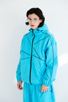 BSRABBIT SPIDERWEB HOODED JACKET MINT