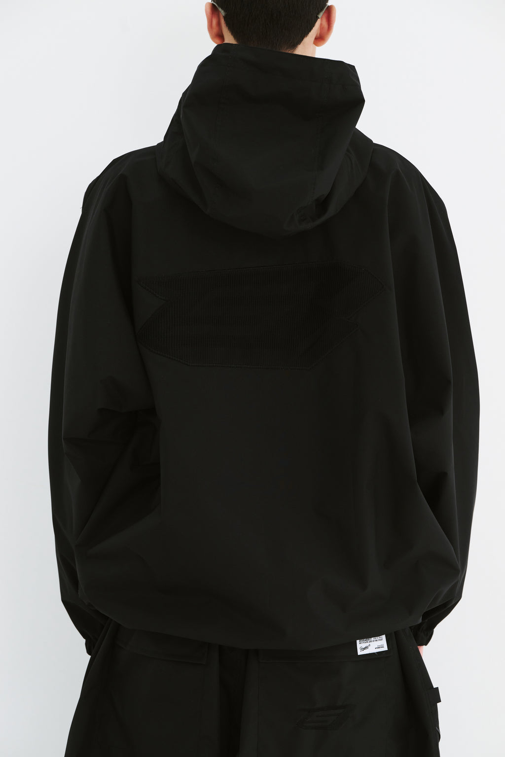 BSRABBIT SPIDERWEB HOODED JACKET BLACK